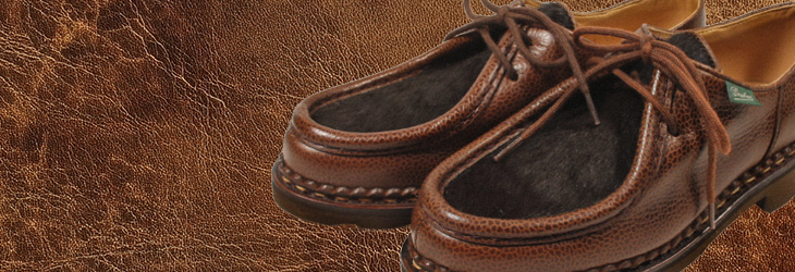 希少素材を使用したパラブーツのシューズ